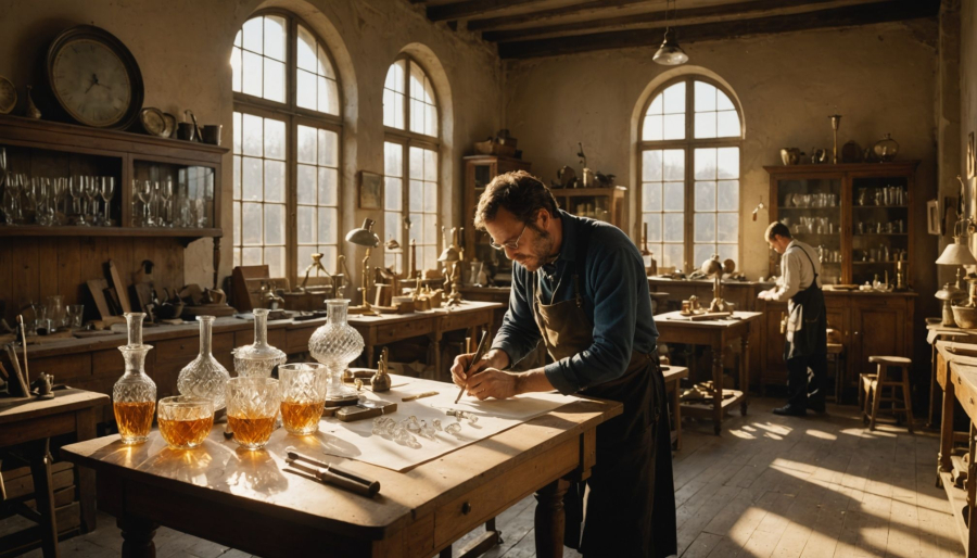 Französische kristallkunst: einblicke in die manufaktur saint louis